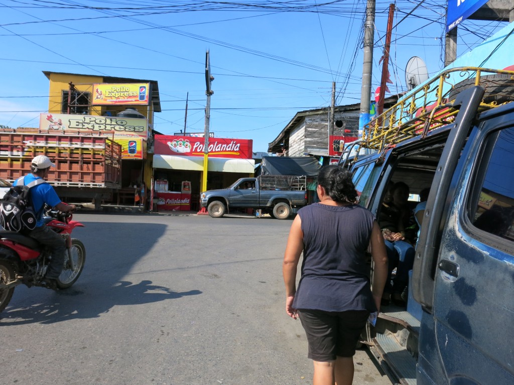 Mini Bus stop in Rio Dulce